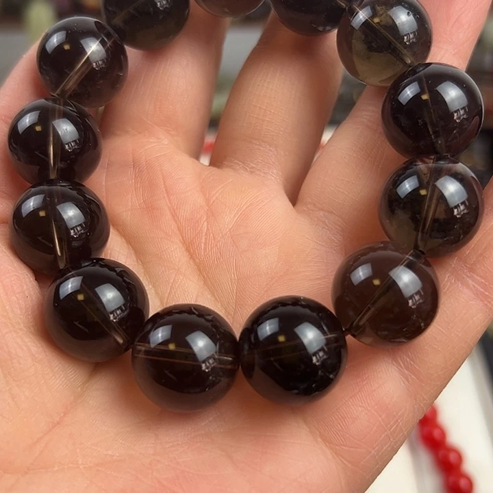 烟晶颈饰未镶嵌高端大气上档次的茶色