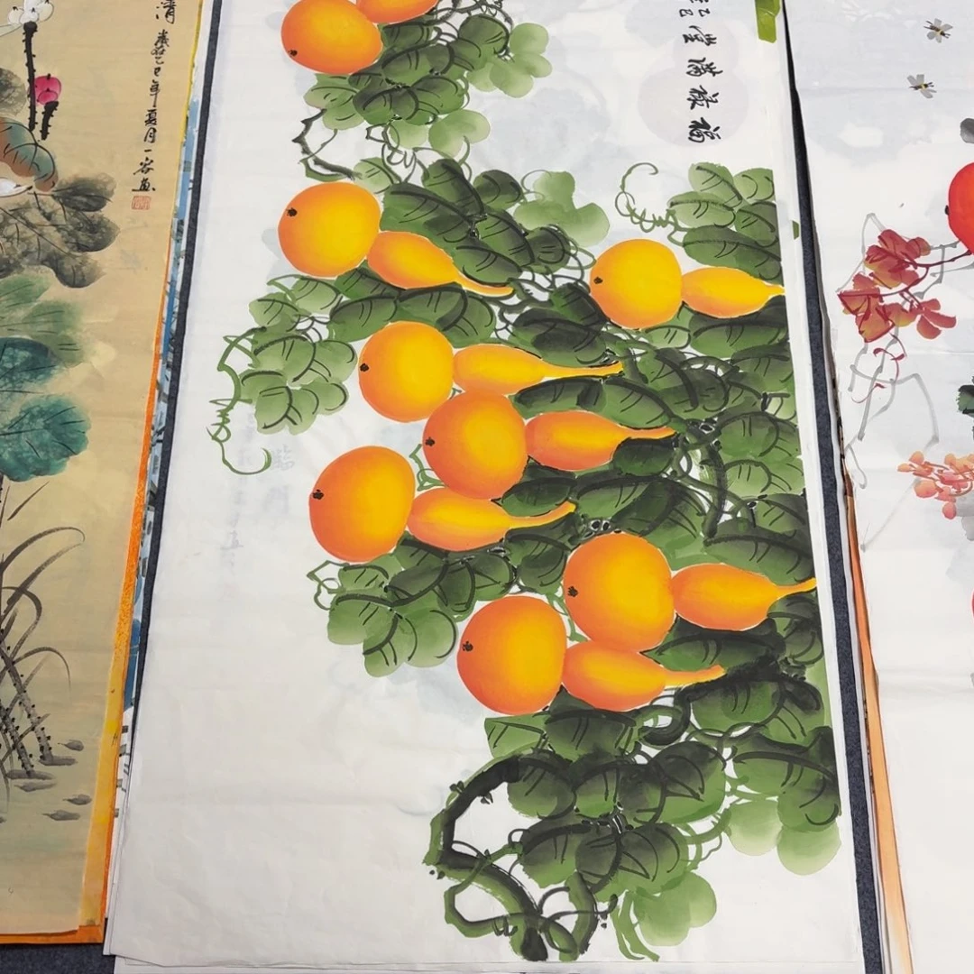 国画140×70手绘画画画