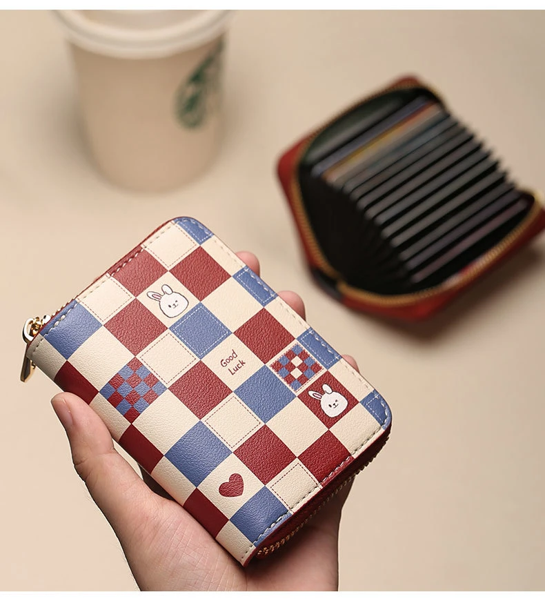 卡包女士证件位收纳包小巧卡片包卡位多放卡的卡片套卡夹钱包女款