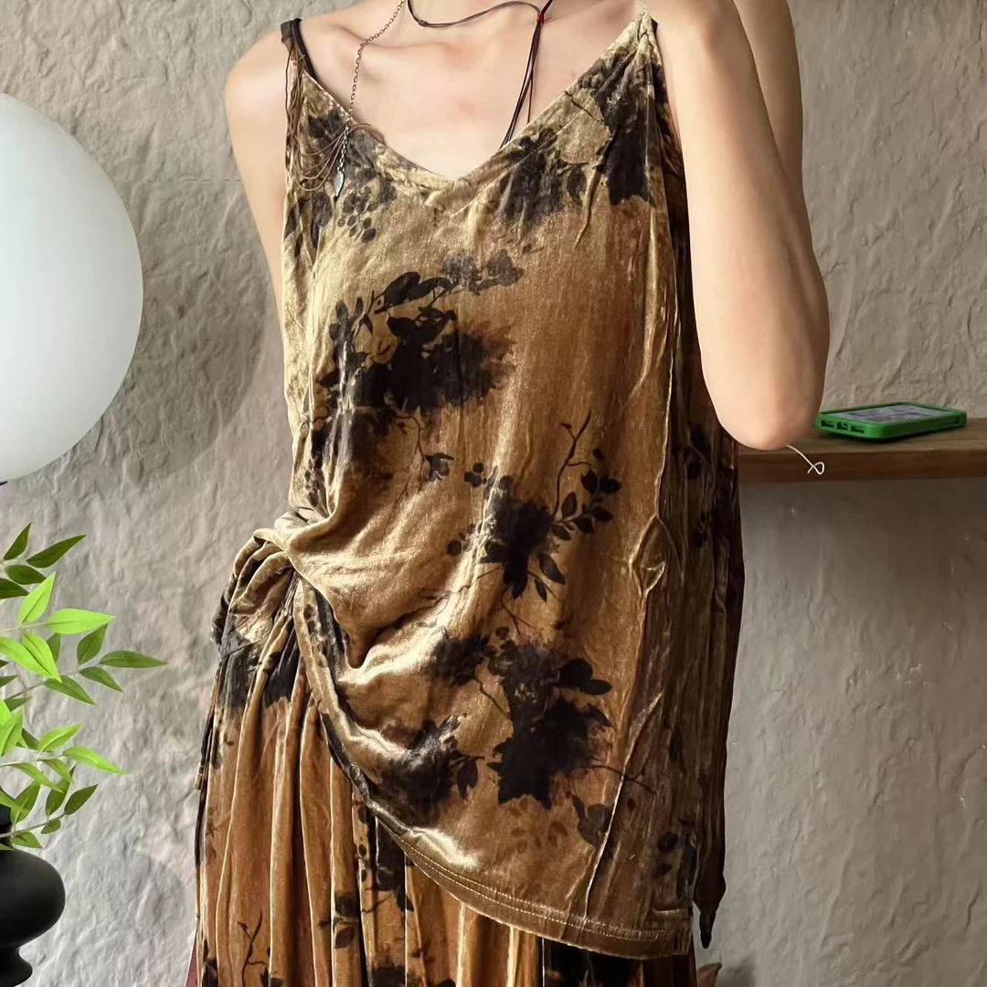 100桑蚕丝吊带背心1099