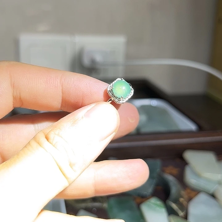 合金定制翡翠戒指2