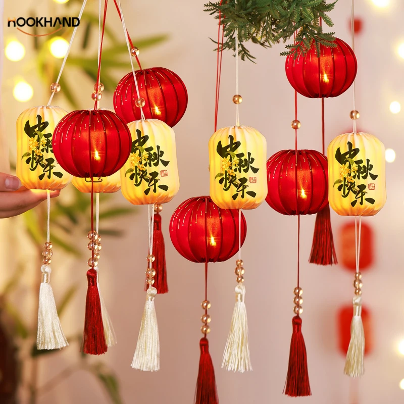 中秋节发光小灯笼2025新款成品古风汉服拍照宫灯挂饰中式户外装饰