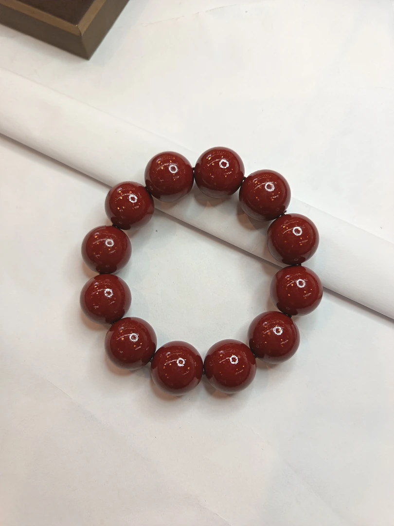 含辰砂工艺品A485 朱砂手串20mm