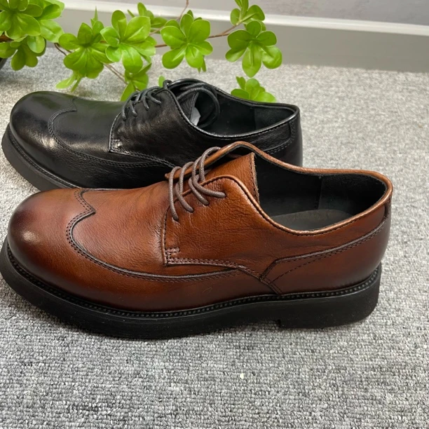 小代皮鞋精品男士布洛克单鞋8812一30