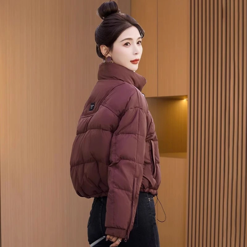 超好看短款红色棉服外套女2024冬季新款爆款时尚洋气保暖棉衣棉袄
