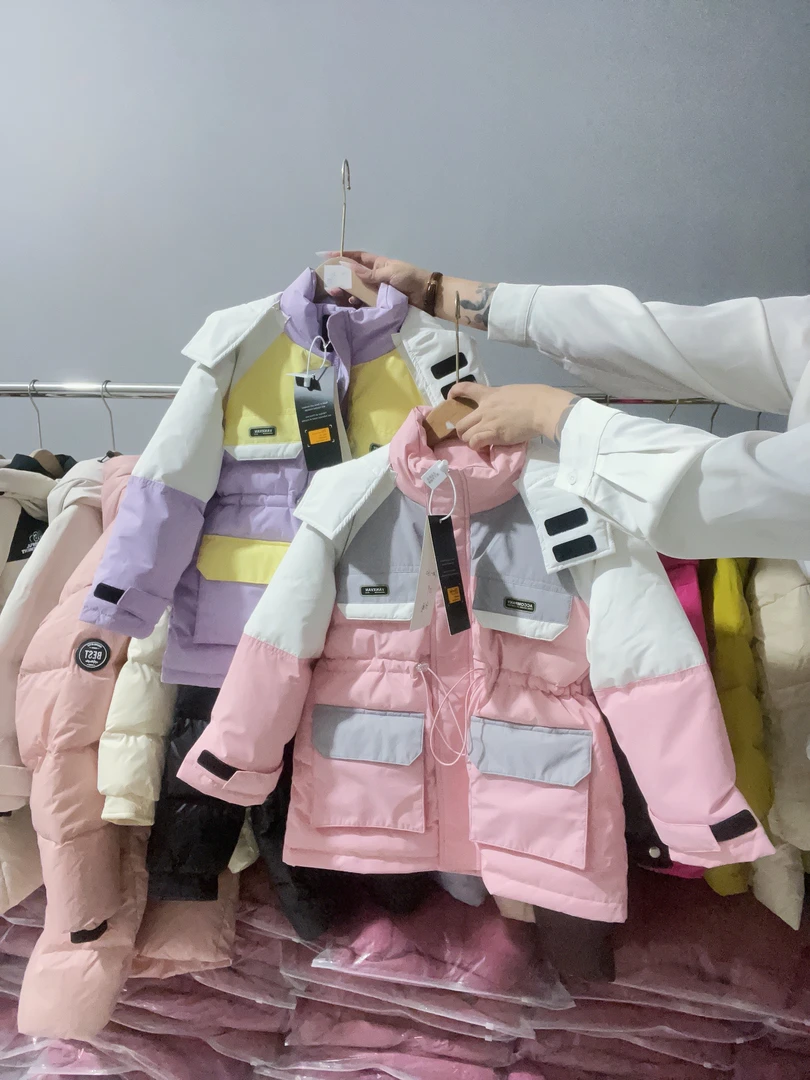 【麻雀专属}】极寒五防户外重工可收腰工装羽绒服中大童女童羽绒服