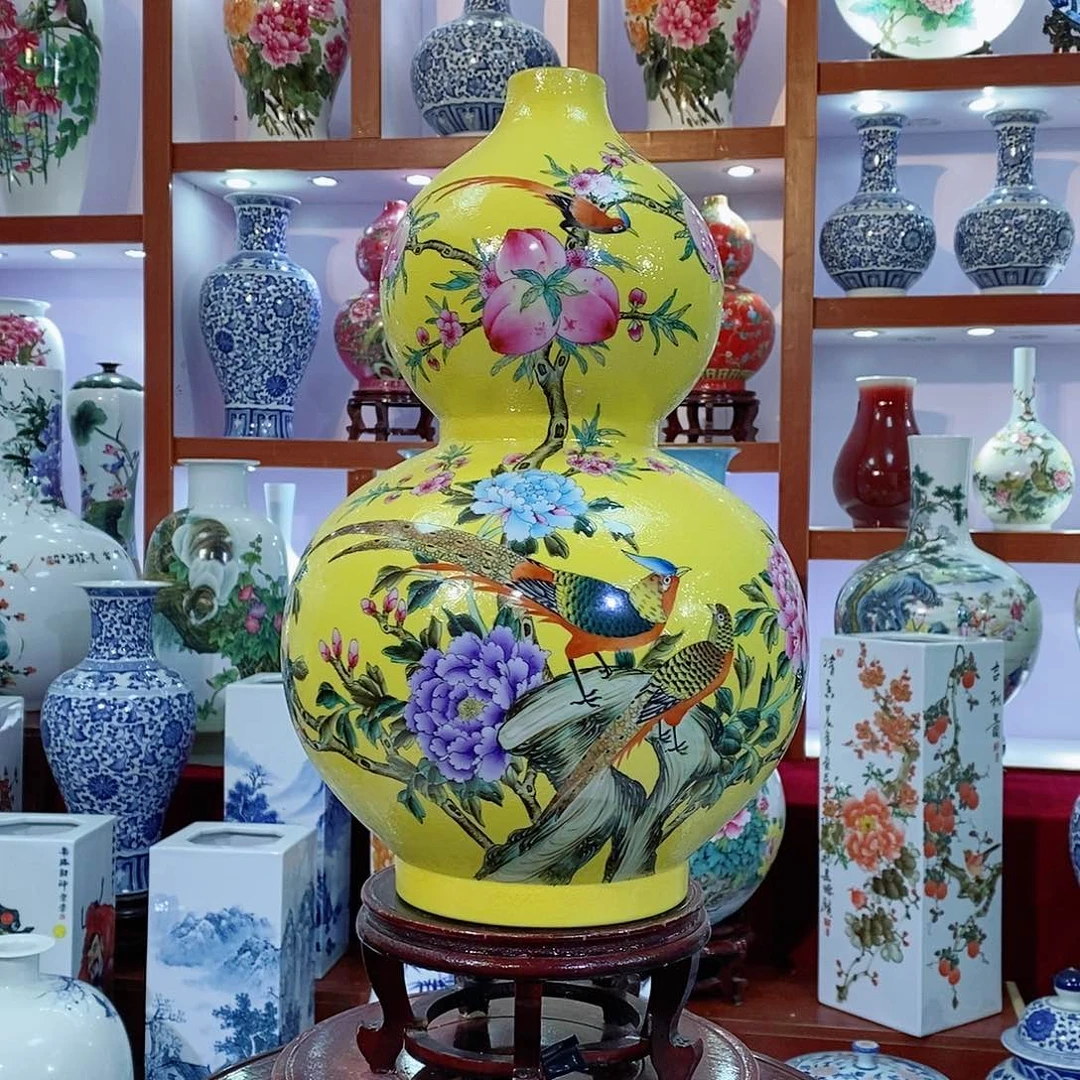 瓶景德镇手工手绘瓶