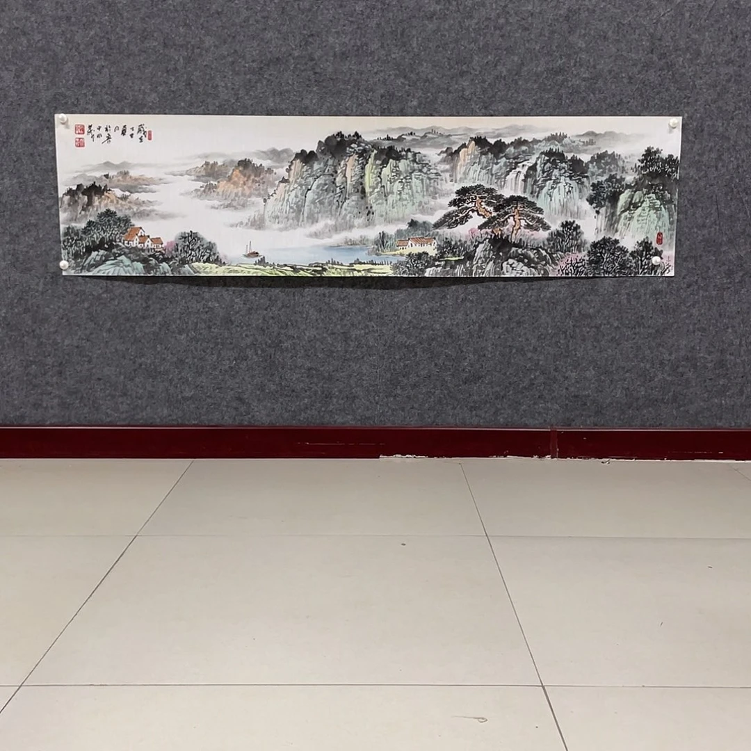 国画四尺对开画芯 捡漏