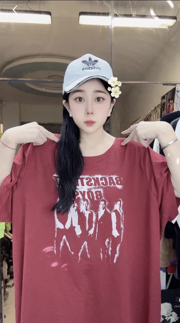 外贸纯棉大码T恤安克拉红男生图