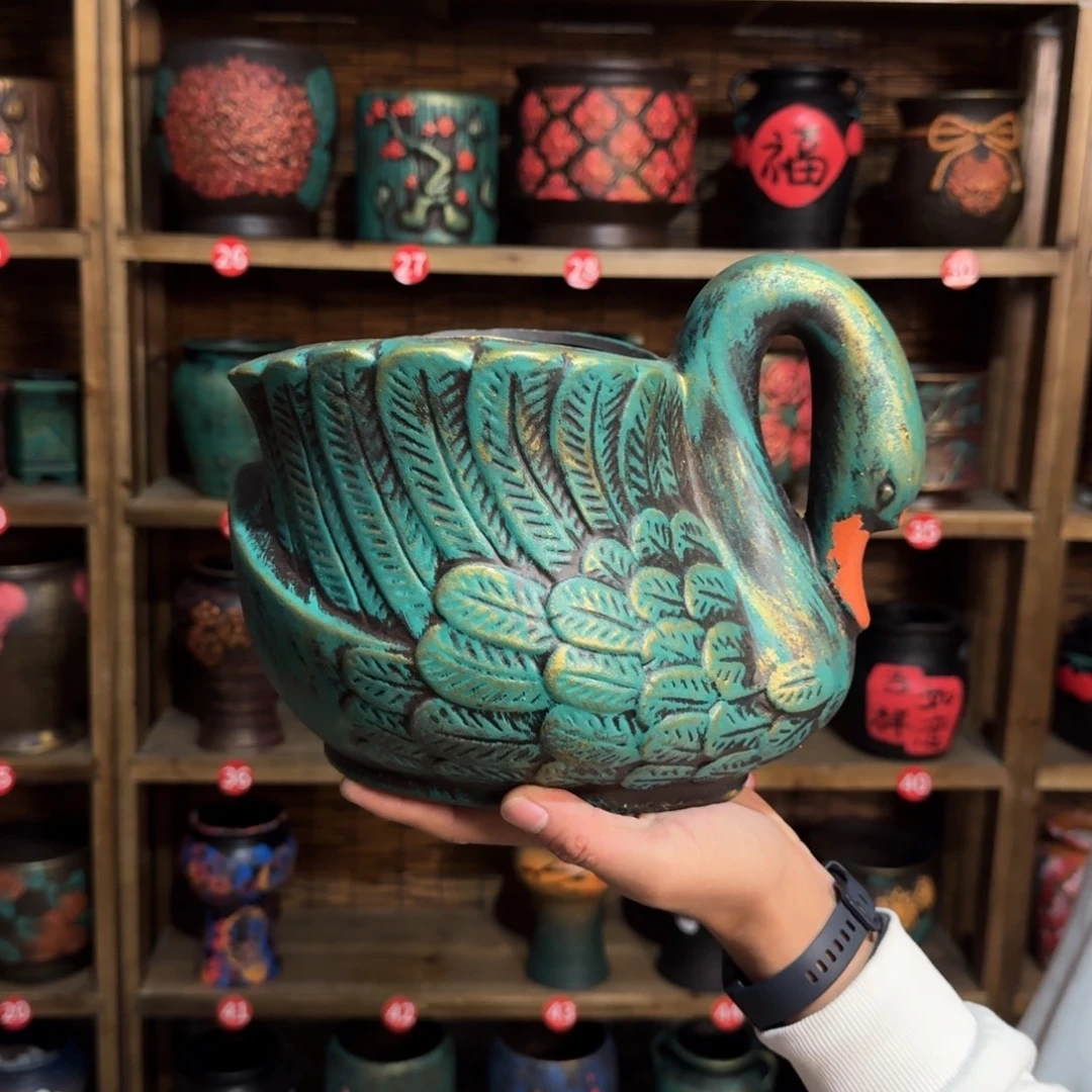 带孔高端浮雕花盆炸炸炸