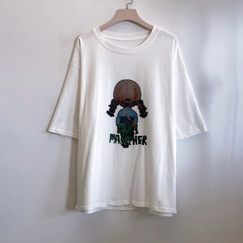 年轻中年妈妈装夏季大码显瘦遮肉休闲短袖棉T恤2025新款YX105703