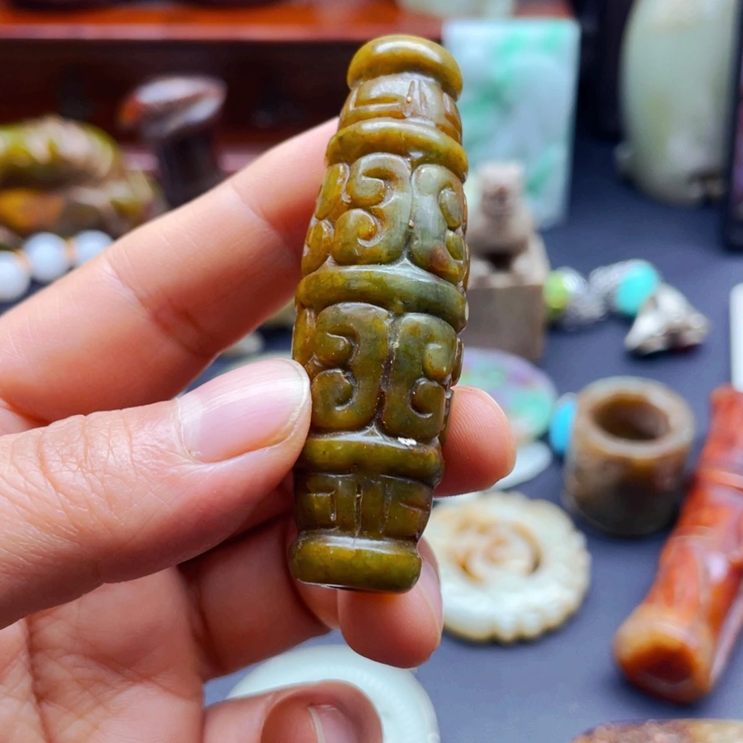 白玉菩提吊坠摆件