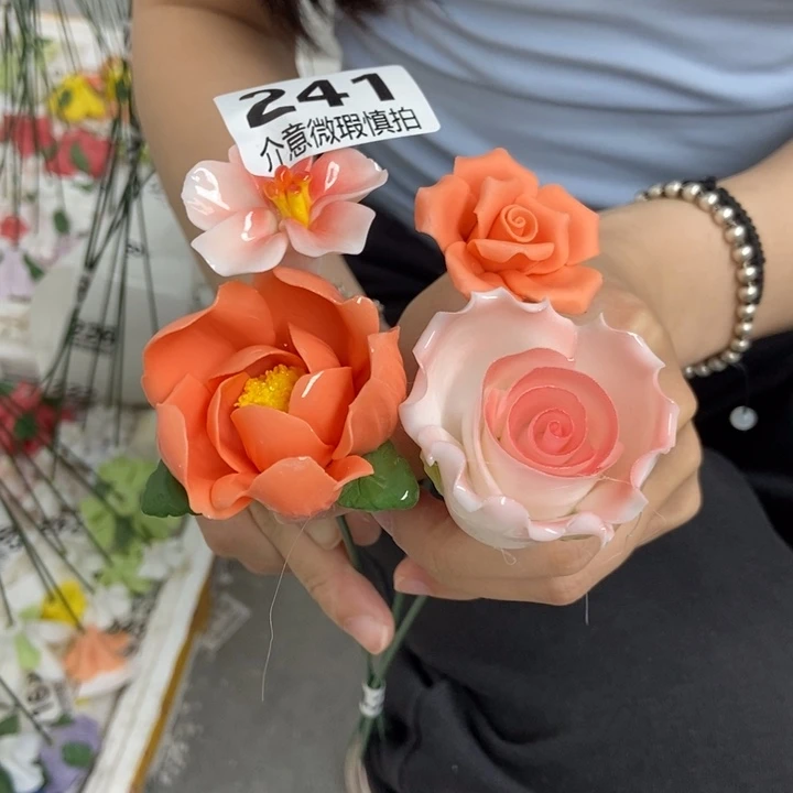 杯手工制作陶瓷花