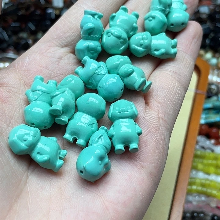 玛瑙/玉髓合金珠宝半成品一个原矿松石吊坠