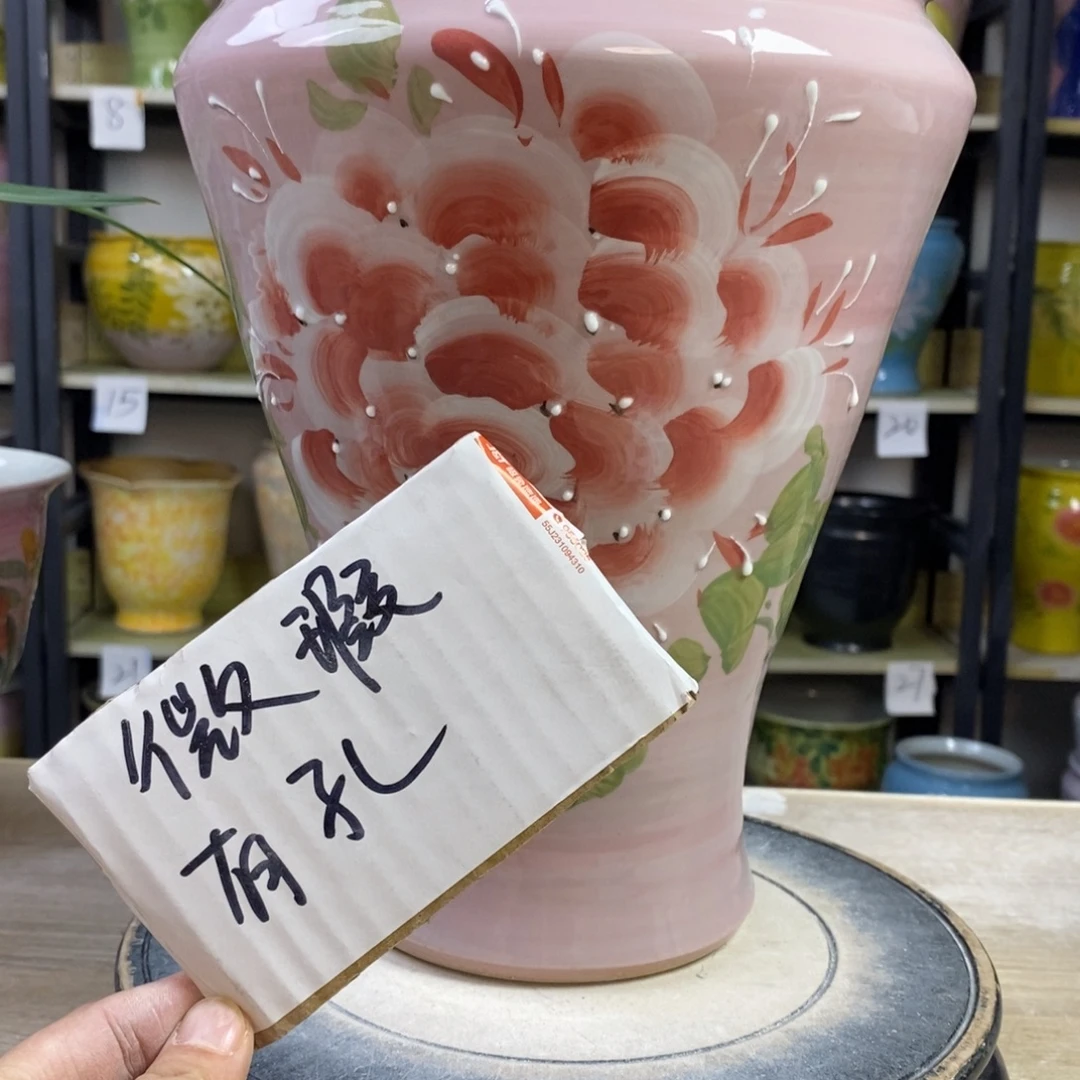 景德镇手工手绘陶瓷花盆