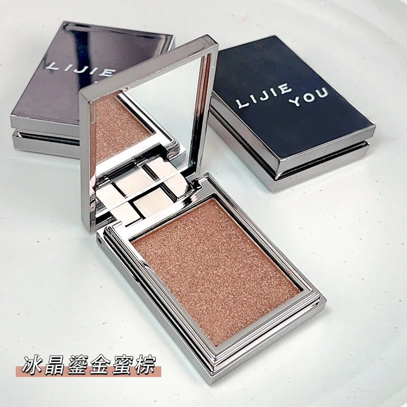 鎏金蜜棕单色眼影盘爆闪珠光清透细腻氛围感大地色清冷感碎钻眼影