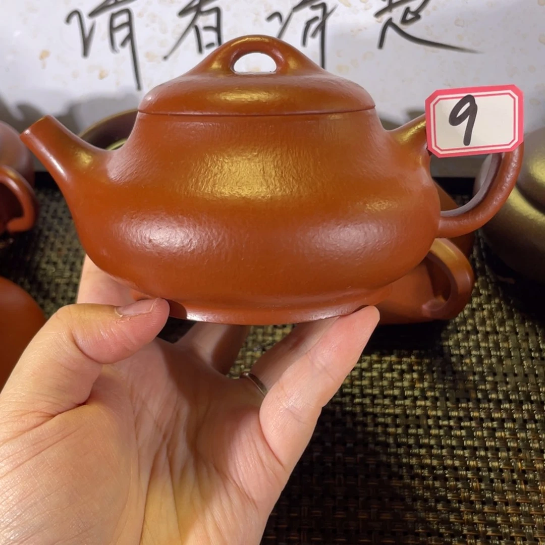茶壶紫砂鲤*础瓢微瑕全手