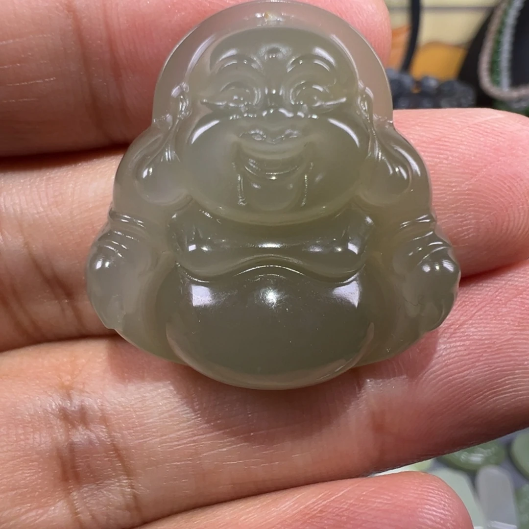 和田玉未镶嵌颈饰30mm