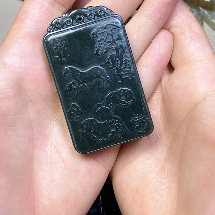 和田玉未镶嵌挂件