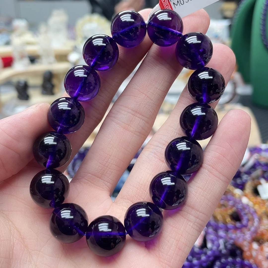 手链未镶嵌水晶14mm紫水晶