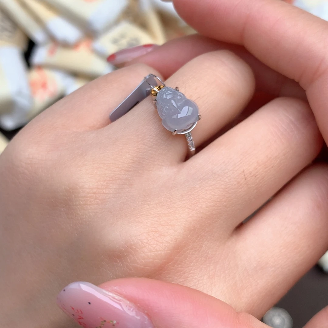 【闪购商品】翡翠戒指银S925镶嵌一