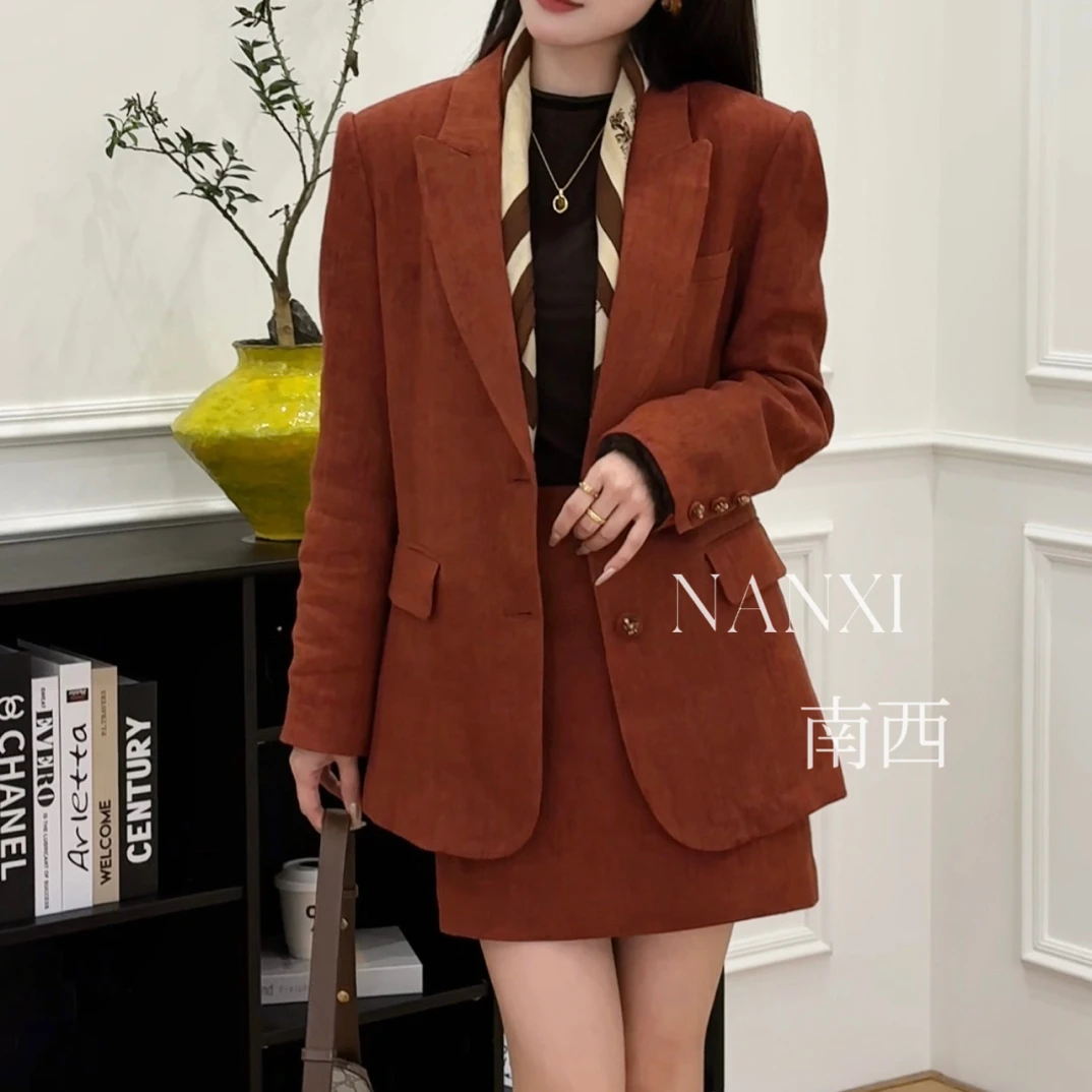 【BAI】秋冬新款复古高级感气质百搭半身裙短裙60729