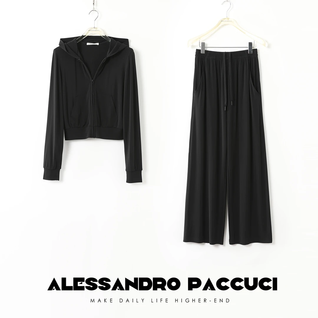 【孤品特价不退不换】洛哥26853X休闲裤/连帽拉链短开衫