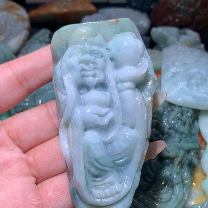 翡翠未镶嵌颈饰保真天然A货翡翠