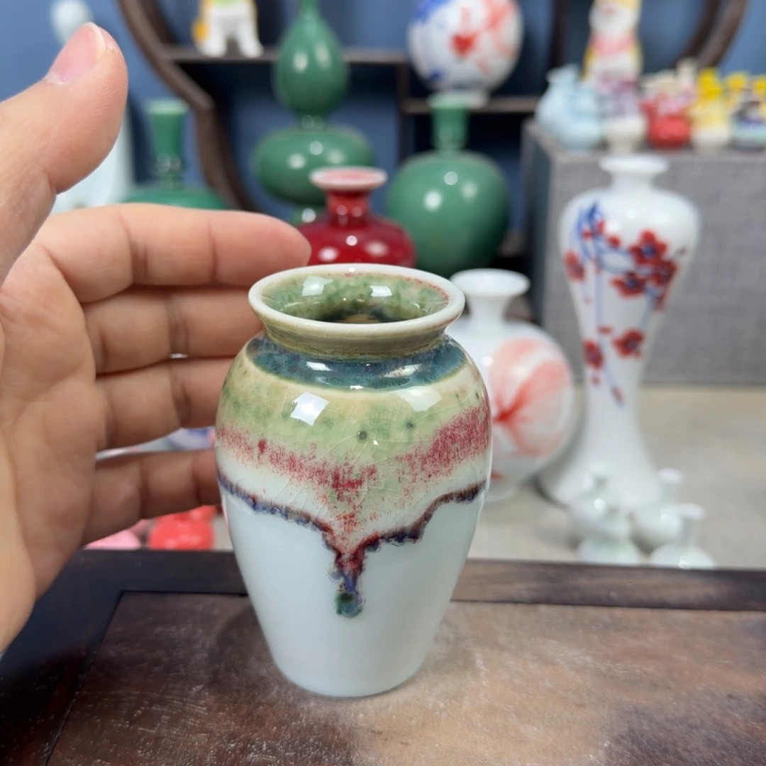 陶瓷手工小花器摆件
