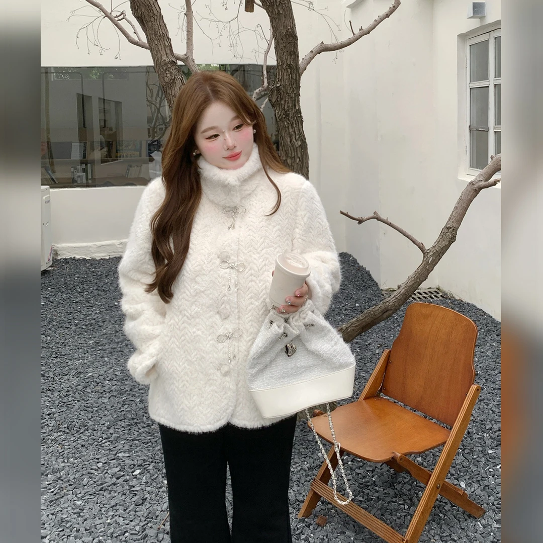 徐达布【减龄公式】大码呢子大衣女秋冬微胖休闲厚外套W39049C54