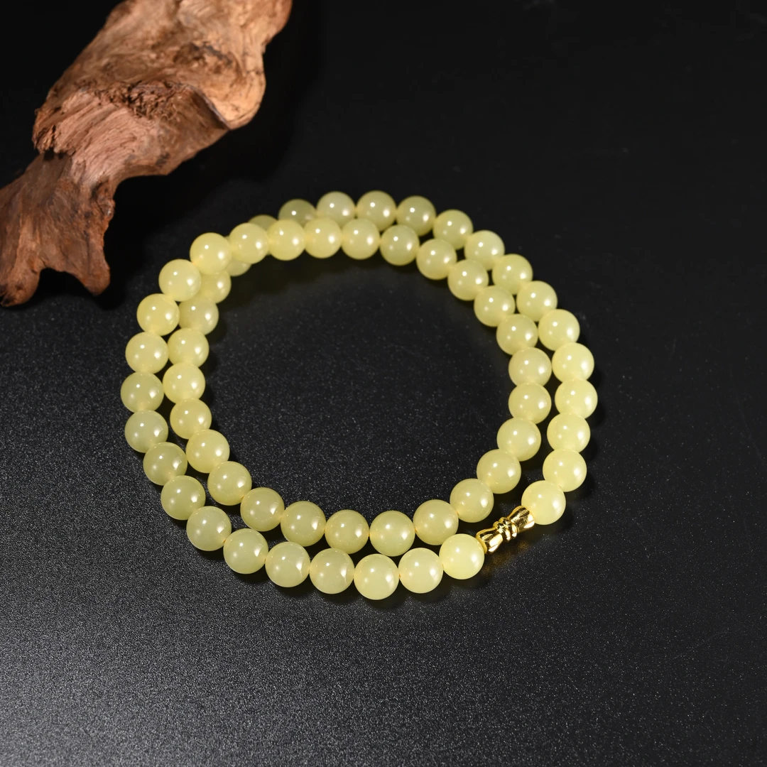 Lot8848 2511040058和田玉黄玉项链/保利