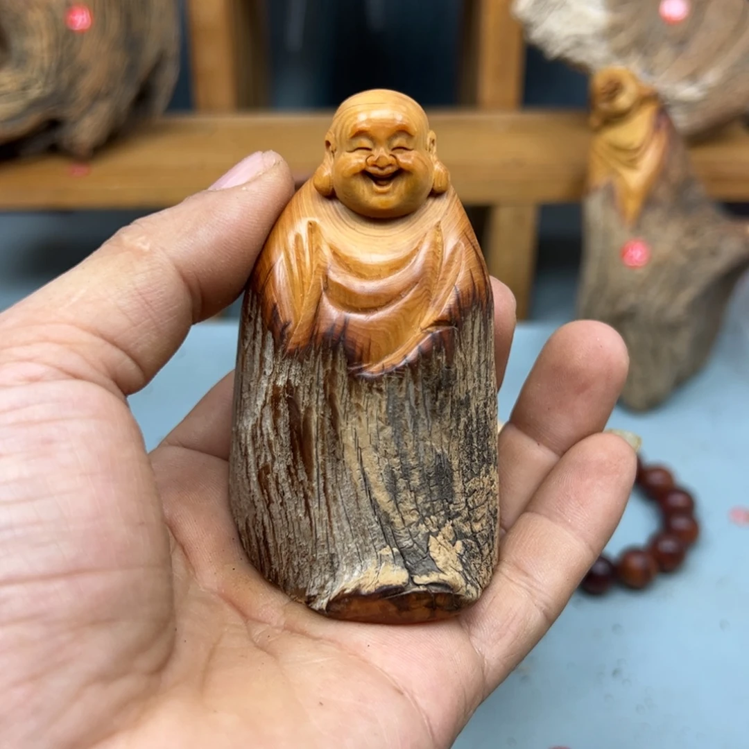 生***生木崖柏木摆件手把件