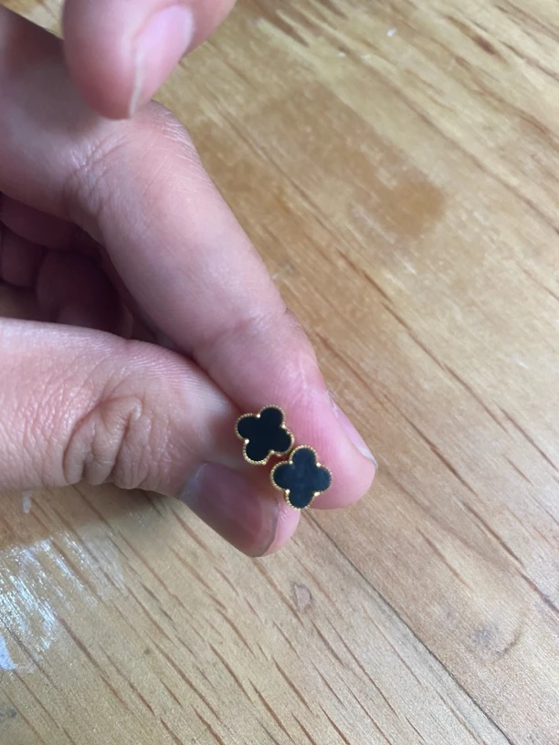 天然A货墨翠耳钉