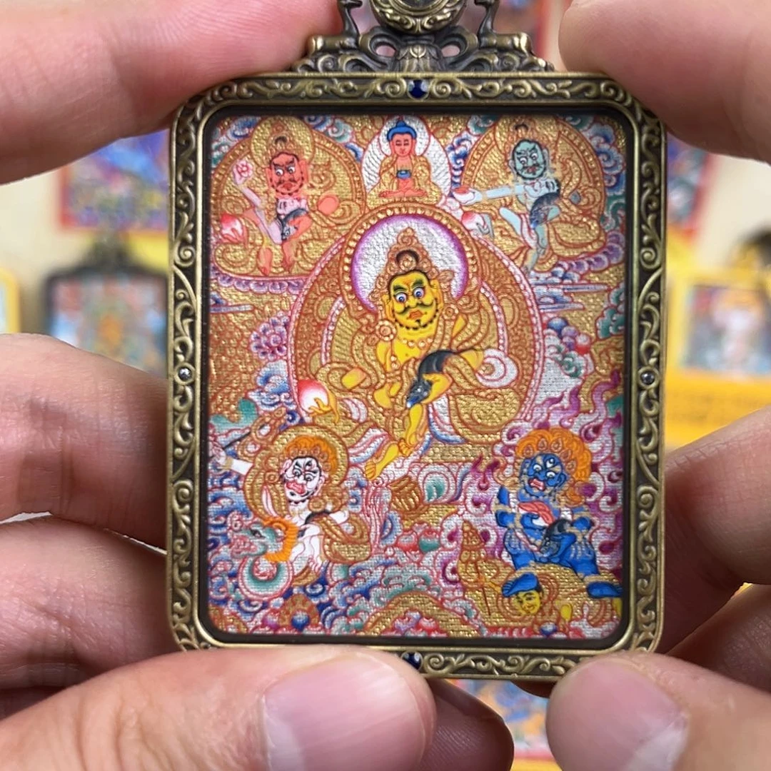 吊坠五路财神｜热贡手绘