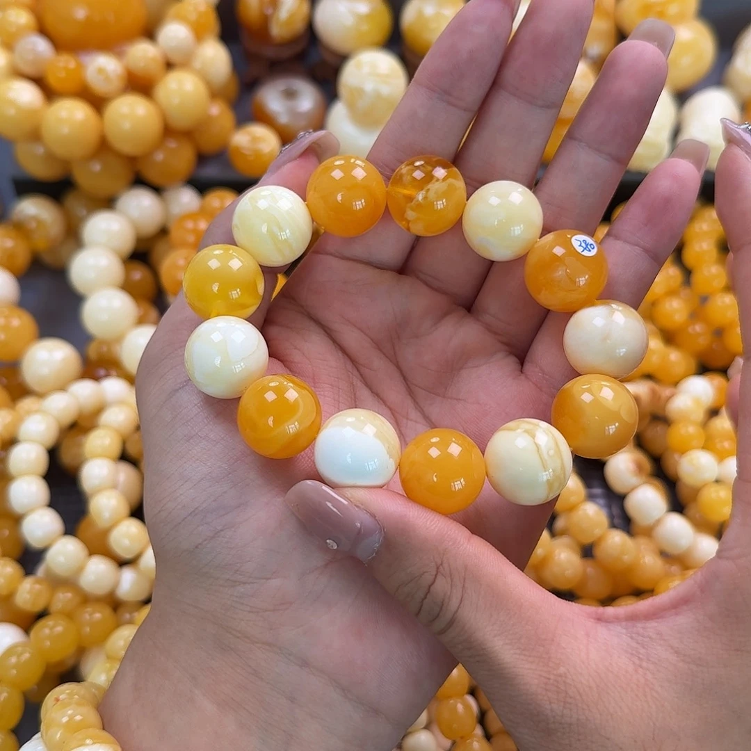 蜜蜡未镶嵌珠宝奇石18mm