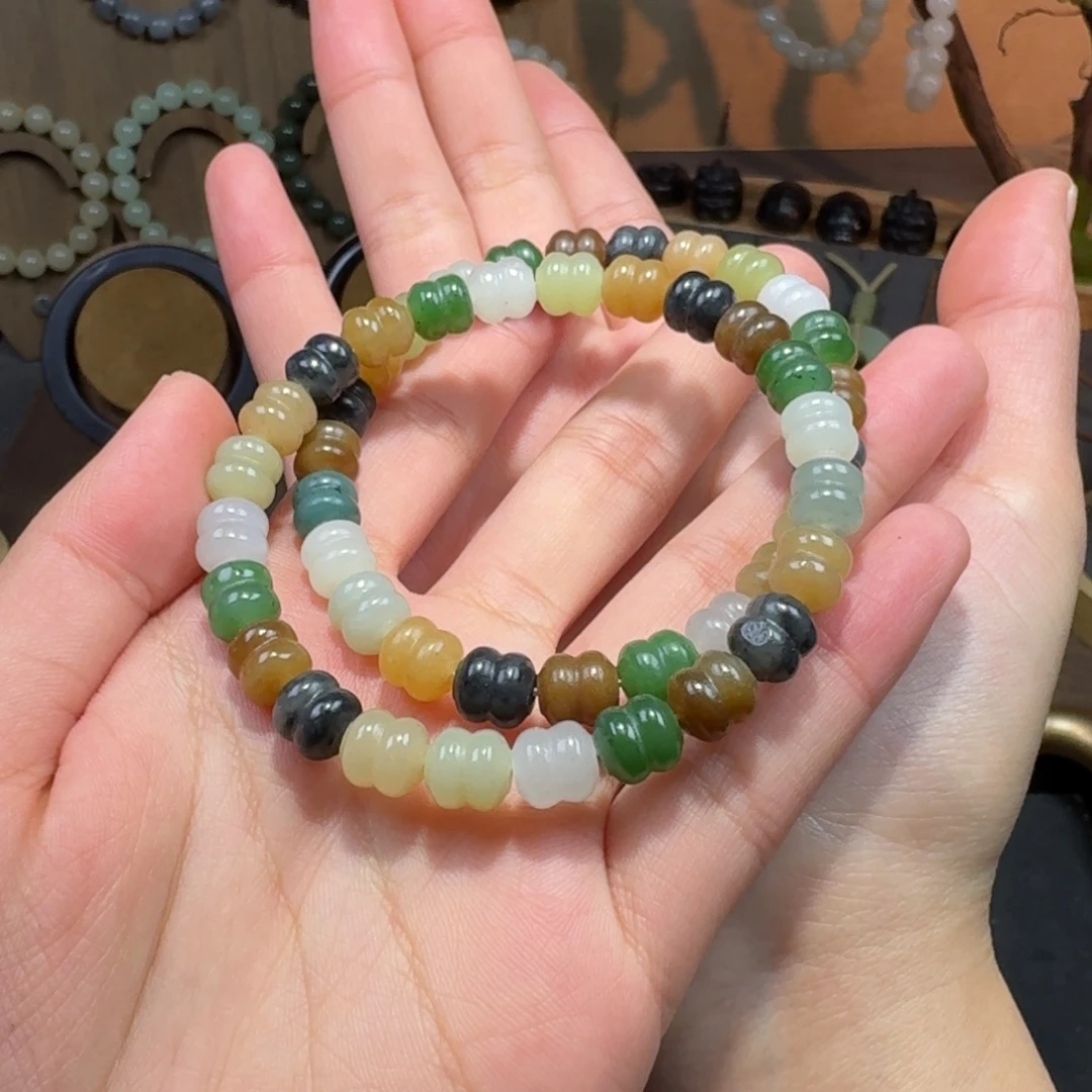 和田玉未镶嵌颈饰卡8葫芦多宝拍一发一多样性发货