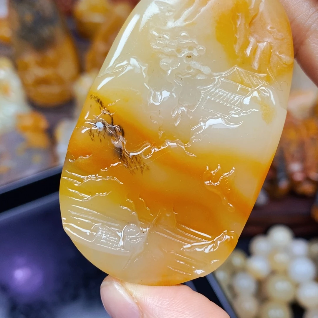 石英质玉（黄龙玉）未镶嵌吊坠(不含链)