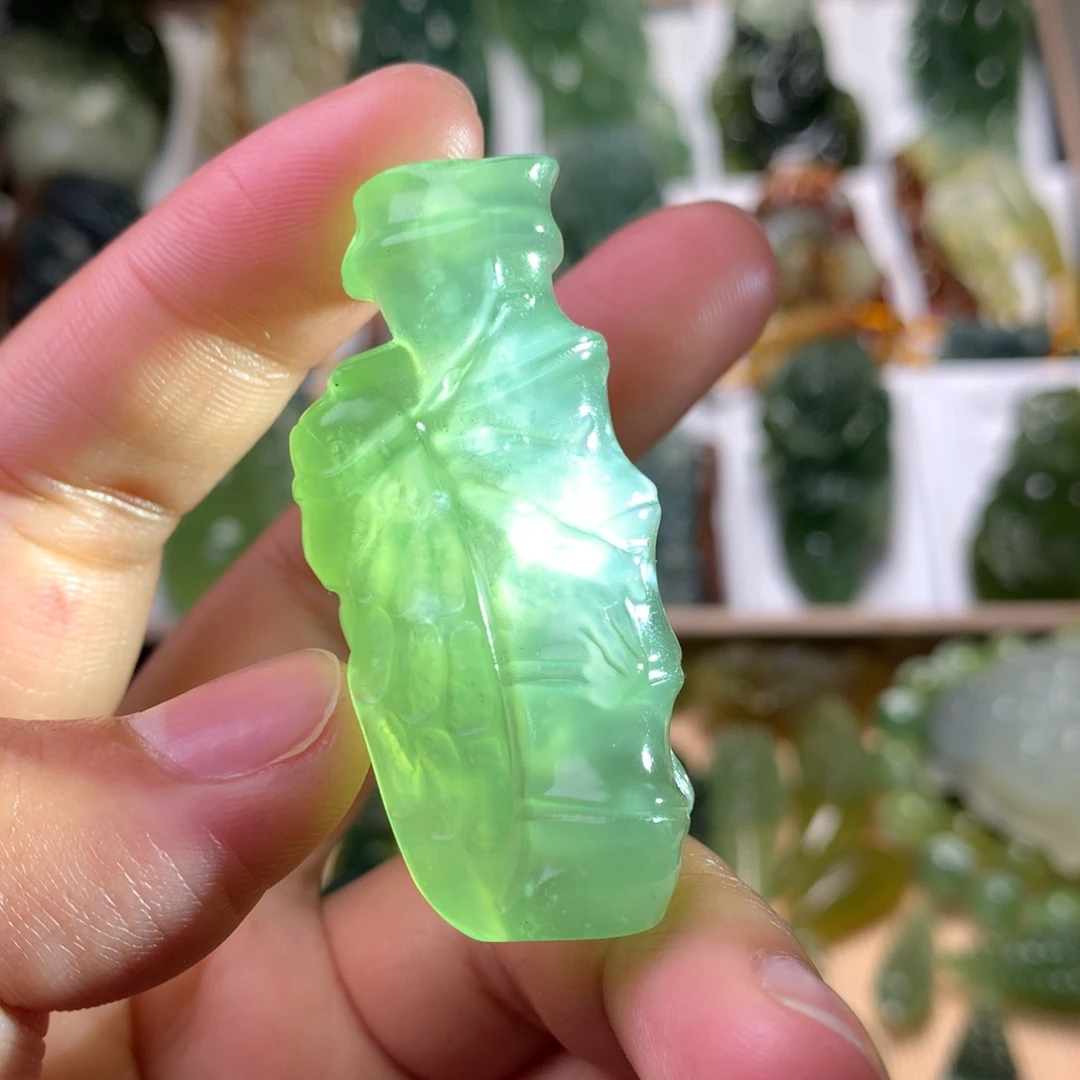 岫玉未镶嵌挂件节节高升