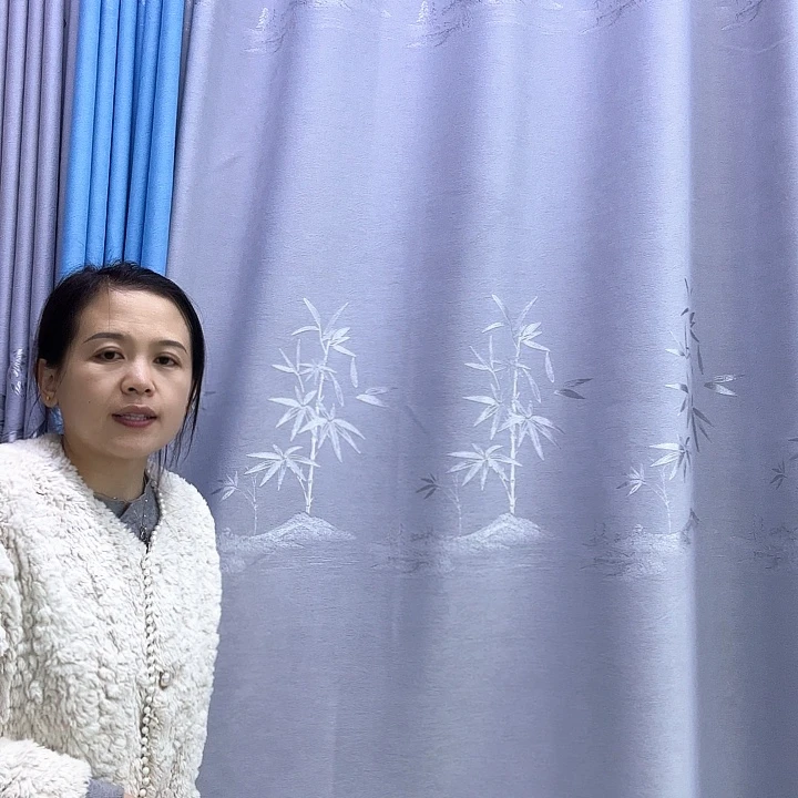 纱竹报平安灰6米对开打孔高2.55