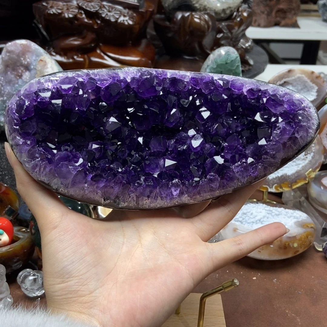 未镶嵌紫晶摆件水晶