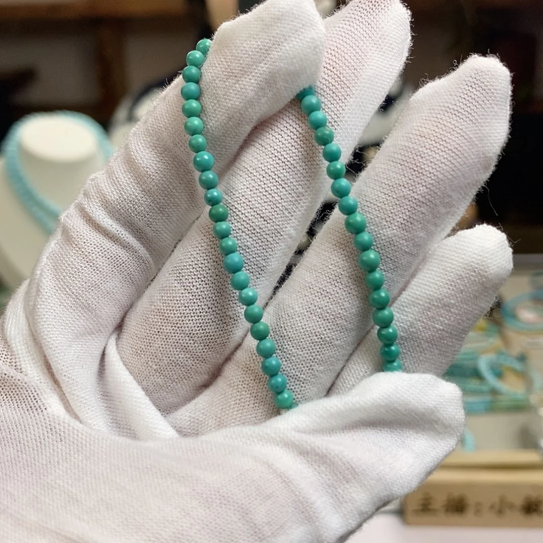 绿松石A9小绿珠单圈卡3+未镶嵌