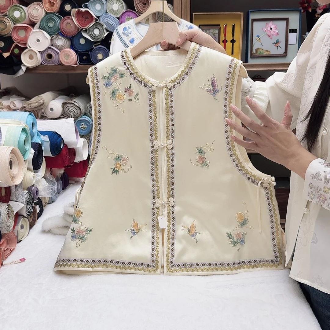 苏绣棉马甲2.胸围110