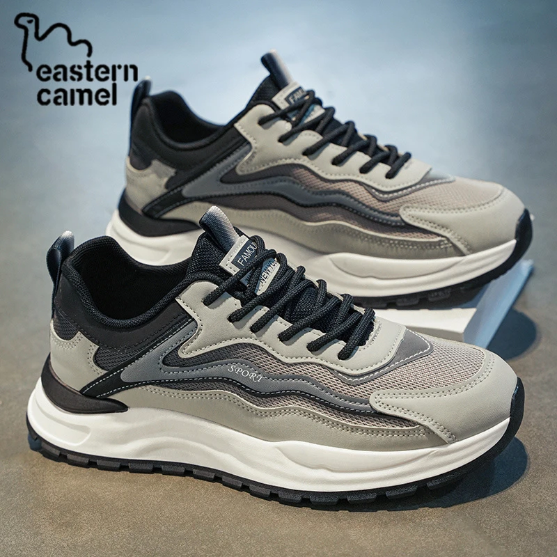 东方骆驼阿甘男鞋2025新款秋季潮牌跑步休闲鞋男运动老爹男士潮鞋