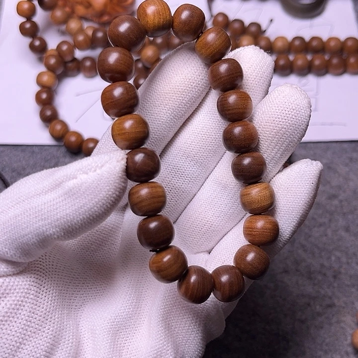 檀香木手串/手链老山檀香黑肉满纹10/11沉水