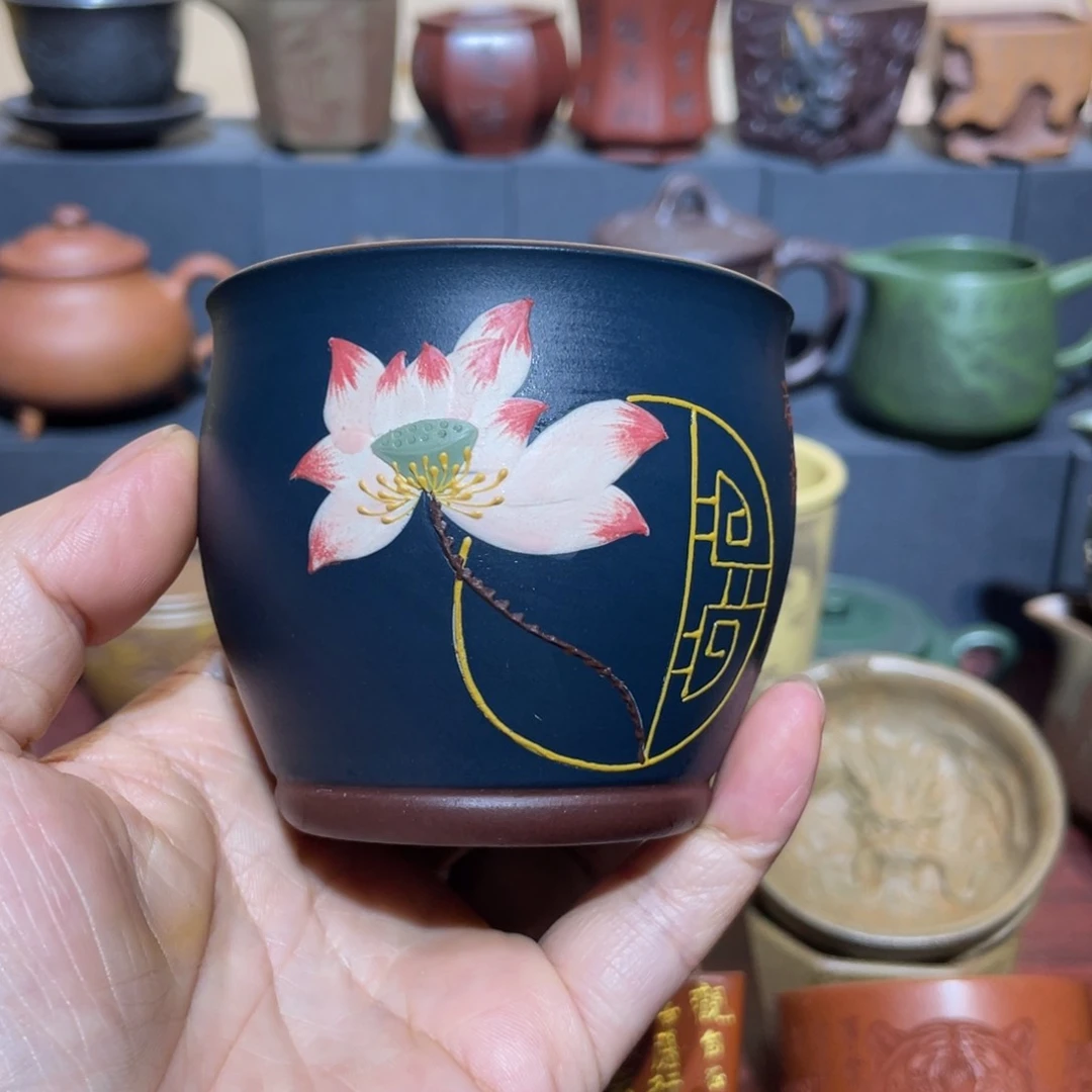 原矿紫砂手工主人杯