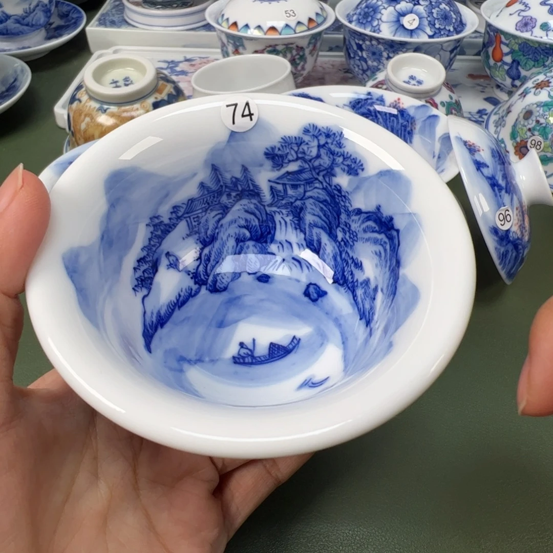 陶瓷景德镇纯手工纯手绘茶具木木74