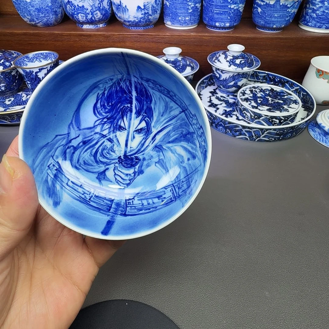 G***F泥塑主人杯手工手绘