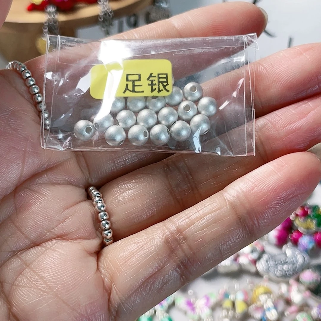 珐琅吊坠足银卡5古法40个
