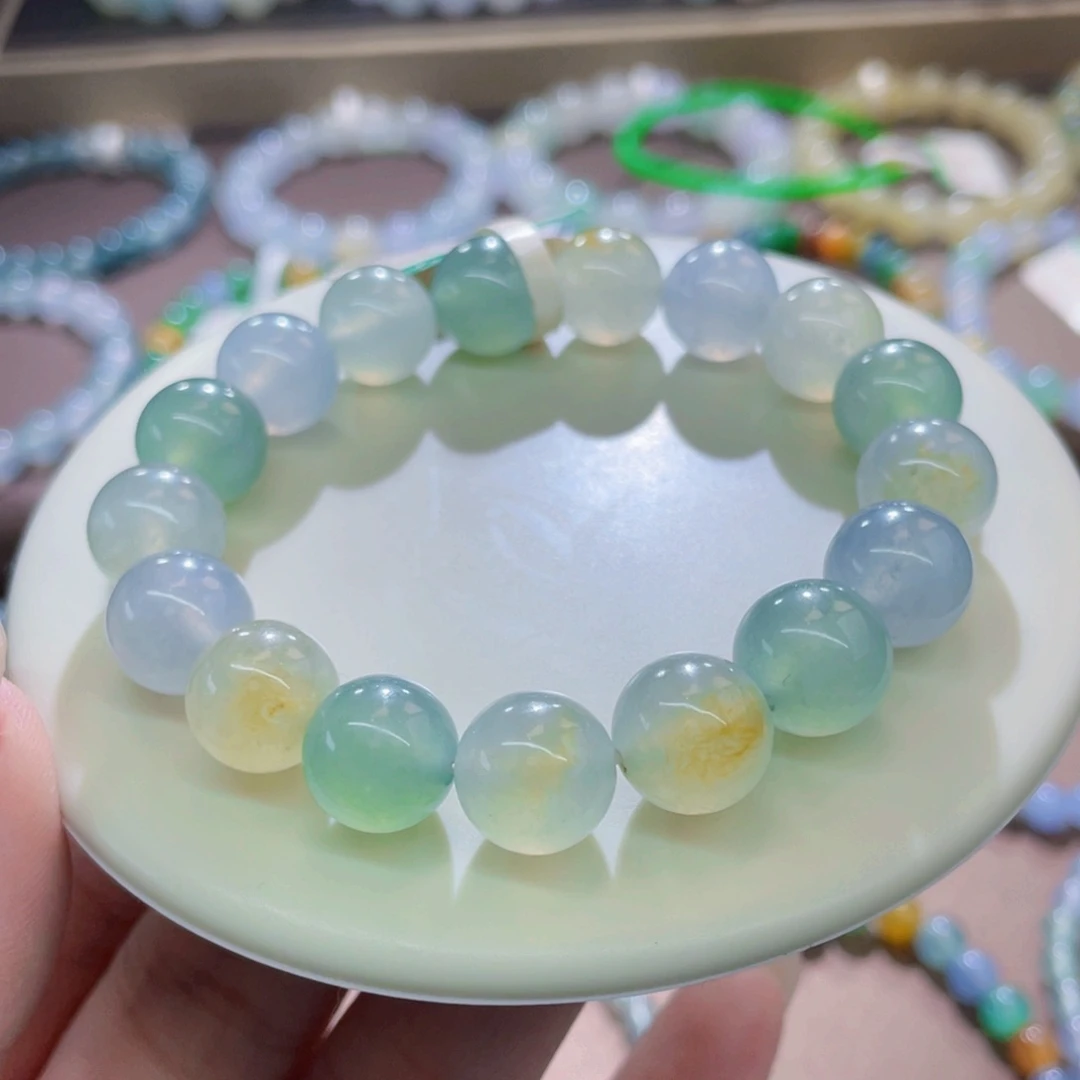 未镶嵌手链翡翠冰胶三彩卡11