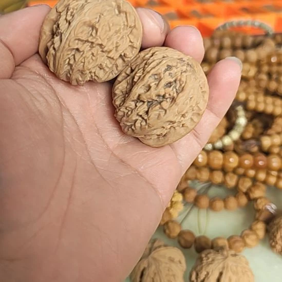 把件文玩核桃白狮子异形练手对